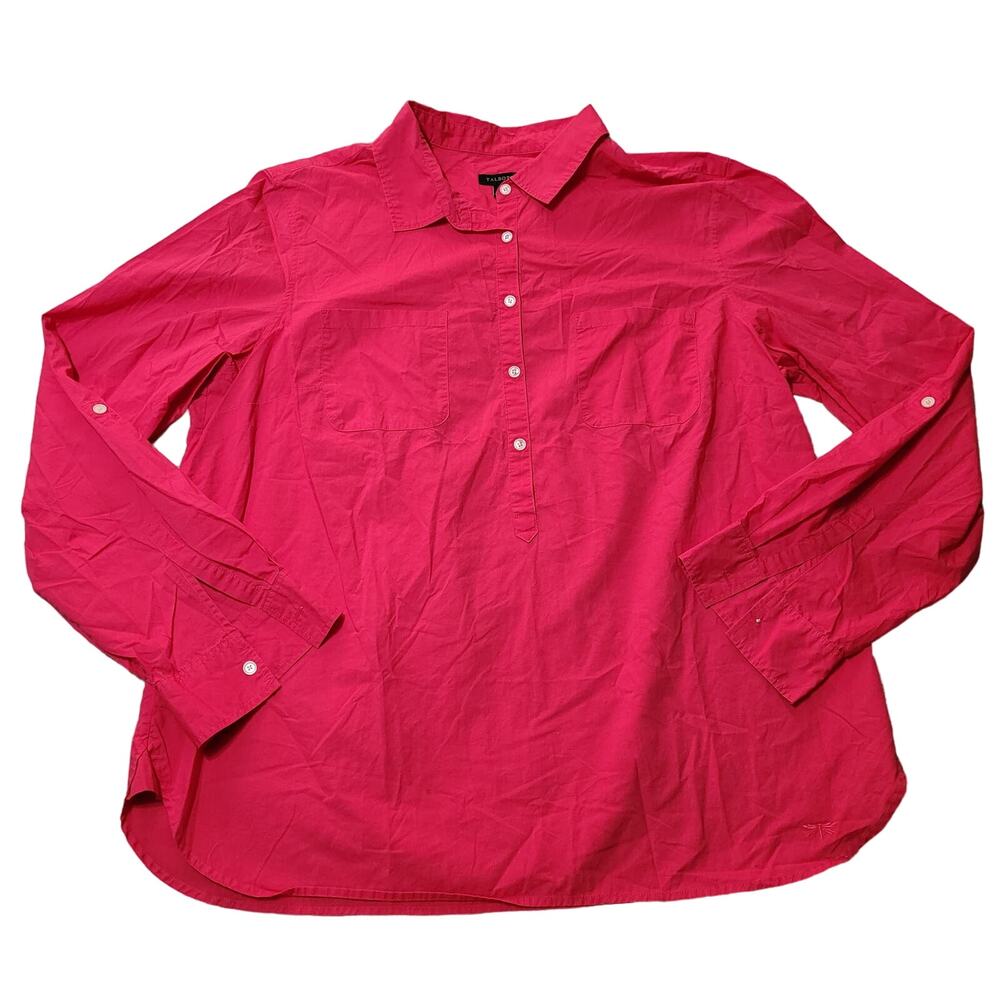 Women’s Talbots Size 16 Pink Long Sleeve Button Up Shirt